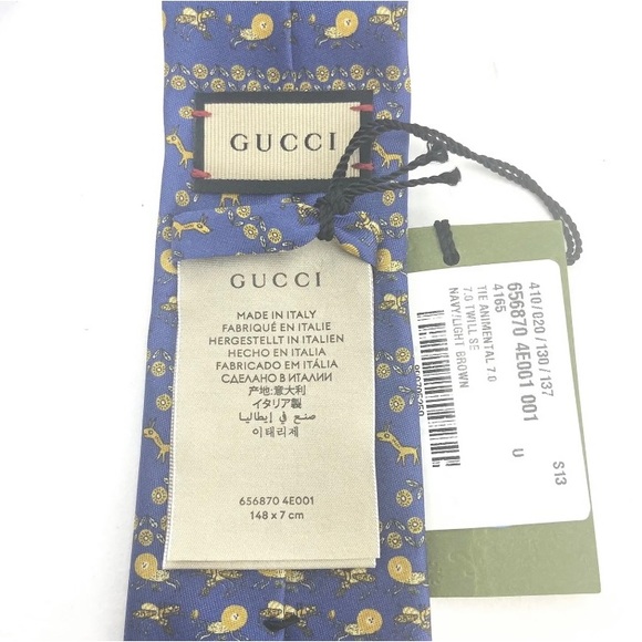 Gucci #656870 Silk Animal Print Tie - Picture 3 of 4